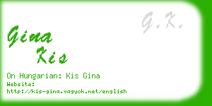 gina kis business card